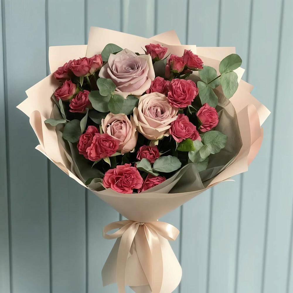 Букет цветов из: Гвоздики и Розы в Дорогобуже