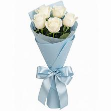 Букет 5 Белых роз Проуд в Дорогобуже