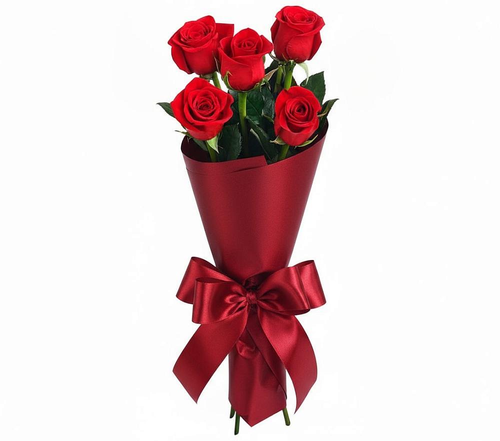 Букет 5 Красных роз Эдлесс Лав в Дорогобуже