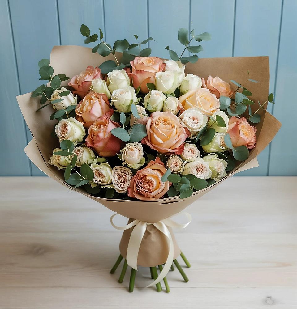 Букет цветов из: Альстромерии и Розы в Дорогобуже
