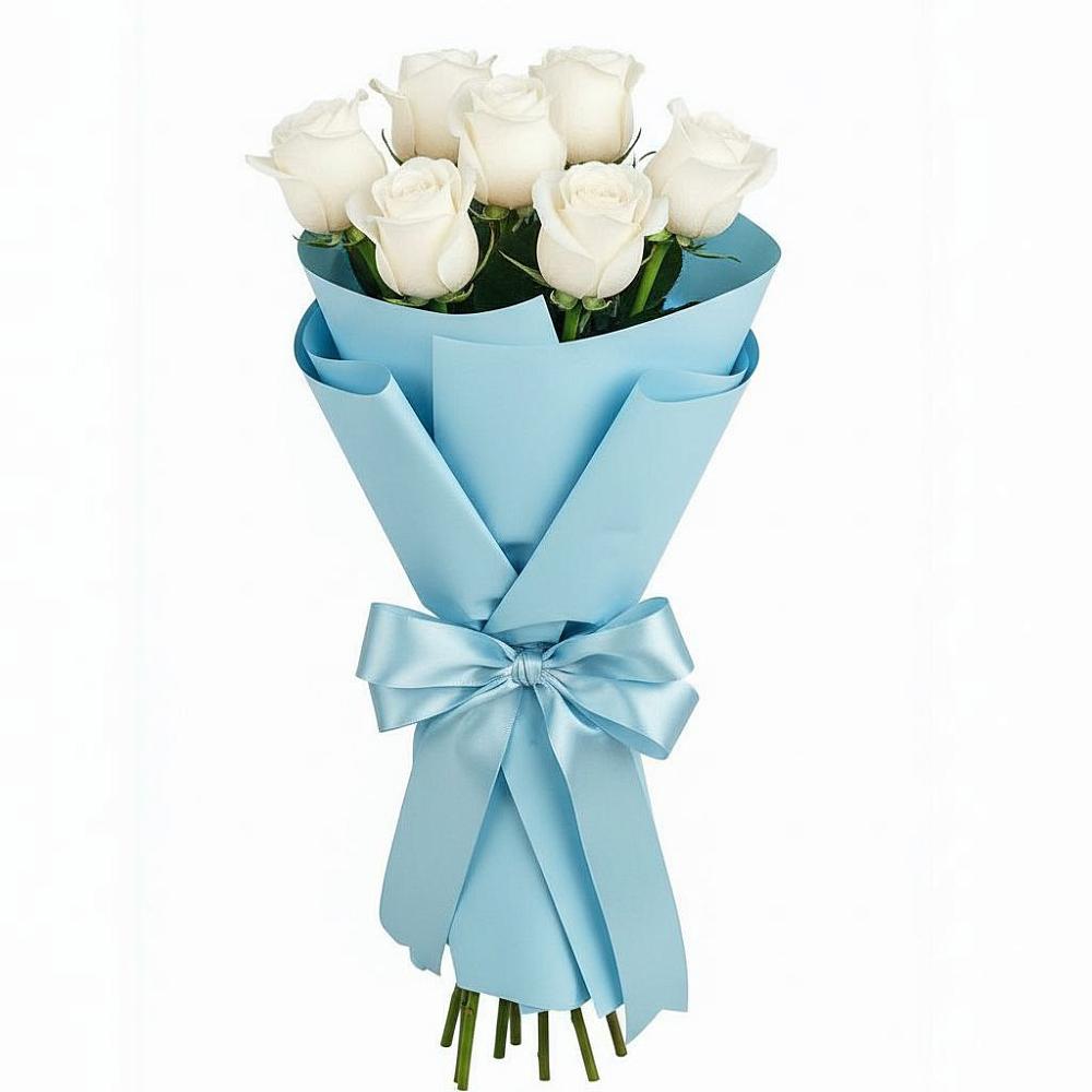 Букет 7 белых роз Проуд в Дорогобуже