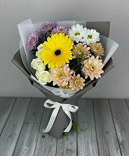 Букет цветов из:  Розы, Герберы и Хризантемы в Дорогобуже