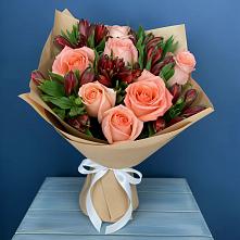 Букет цветов из:  Розы и Альстромерии #REPLACE_PRED# Дорогобуже