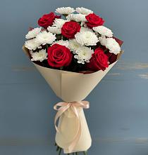 Букет цветов из:  Розы и Хризантемы в Дорогобуже