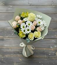 Букет цветов из:  Альстромерии, Розы и Хризантемы в Дорогобуже