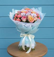 Букет цветов из:  Хризантемы и Розы #REPLACE_PRED# Дорогобуже