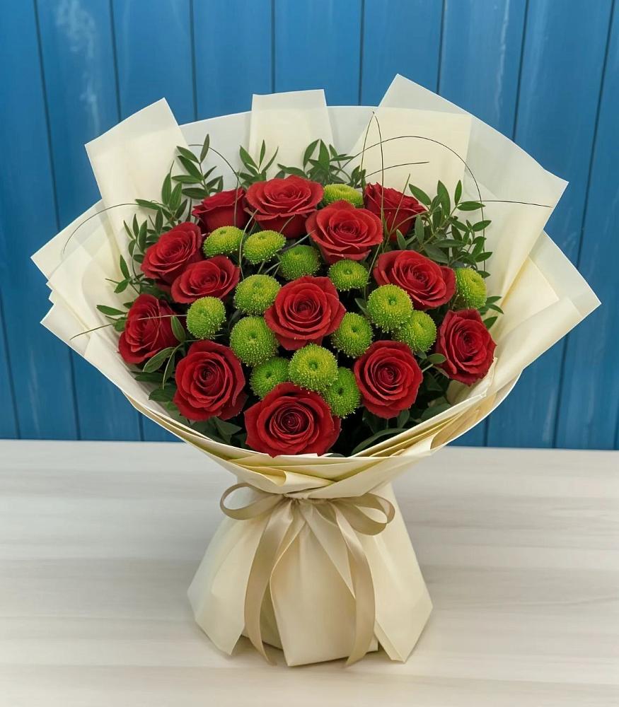 Букет цветов из: Розы и Хризантемы в Дорогобуже