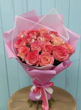 Букет 15 Розовых роз Равель #REPLACE_PRED# Дорогобуже