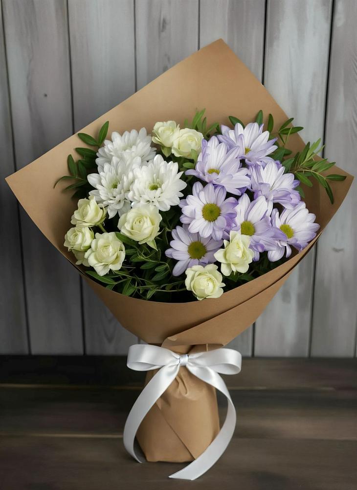 Букет цветов из: Хризантемы и Розы в Дорогобуже